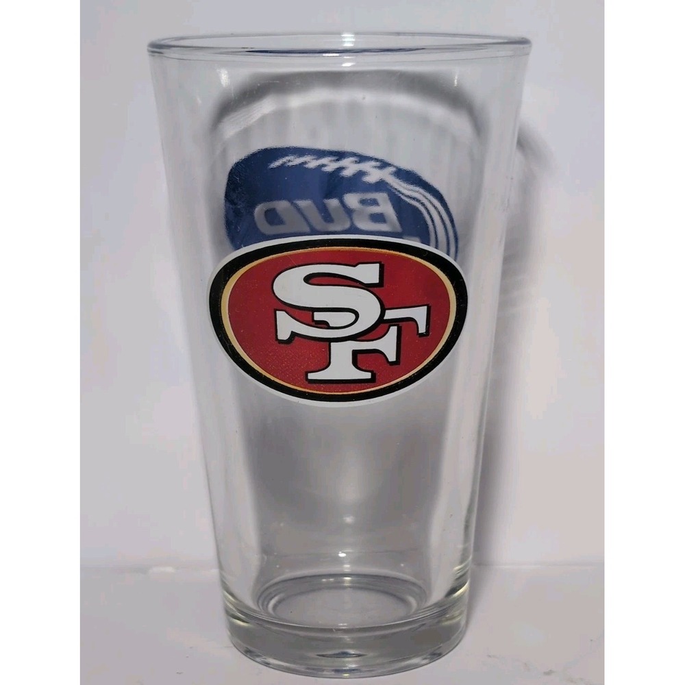 SF 49ers NFL Bud Light pint beer glass